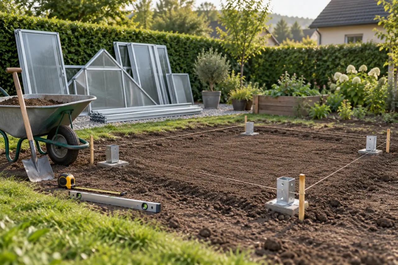 Installation d’une serre de jardin : préparez le sol et l’ancrage avant le montage