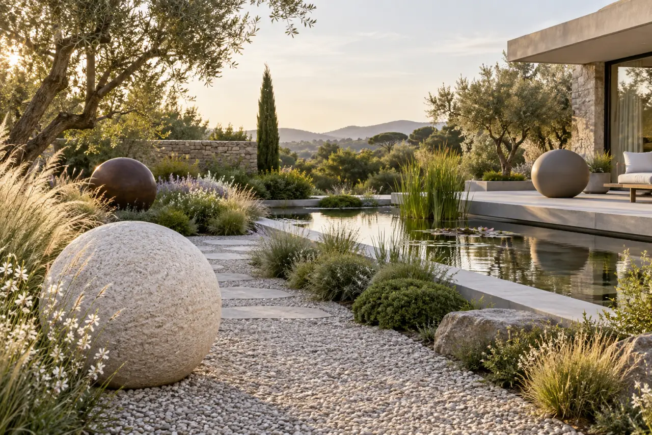 Boule de décoration pour jardin extérieur : choisir la matière et le bon emplacement