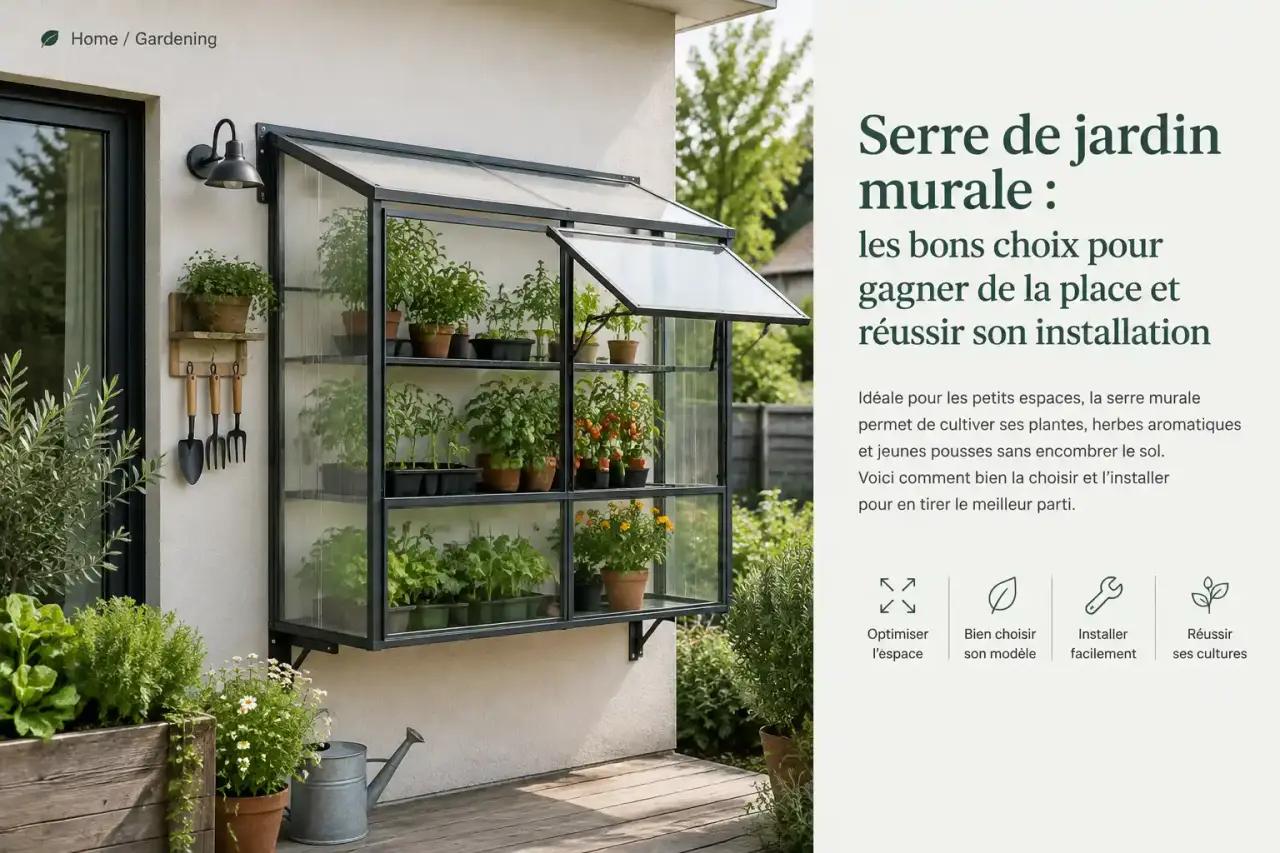 Serre de jardin murale : les bons choix pour gagner de la place et réussir son installation