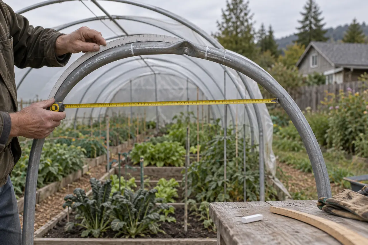 Arceau de serre de jardin : mesurez le diamètre et la courbure avant de réparer