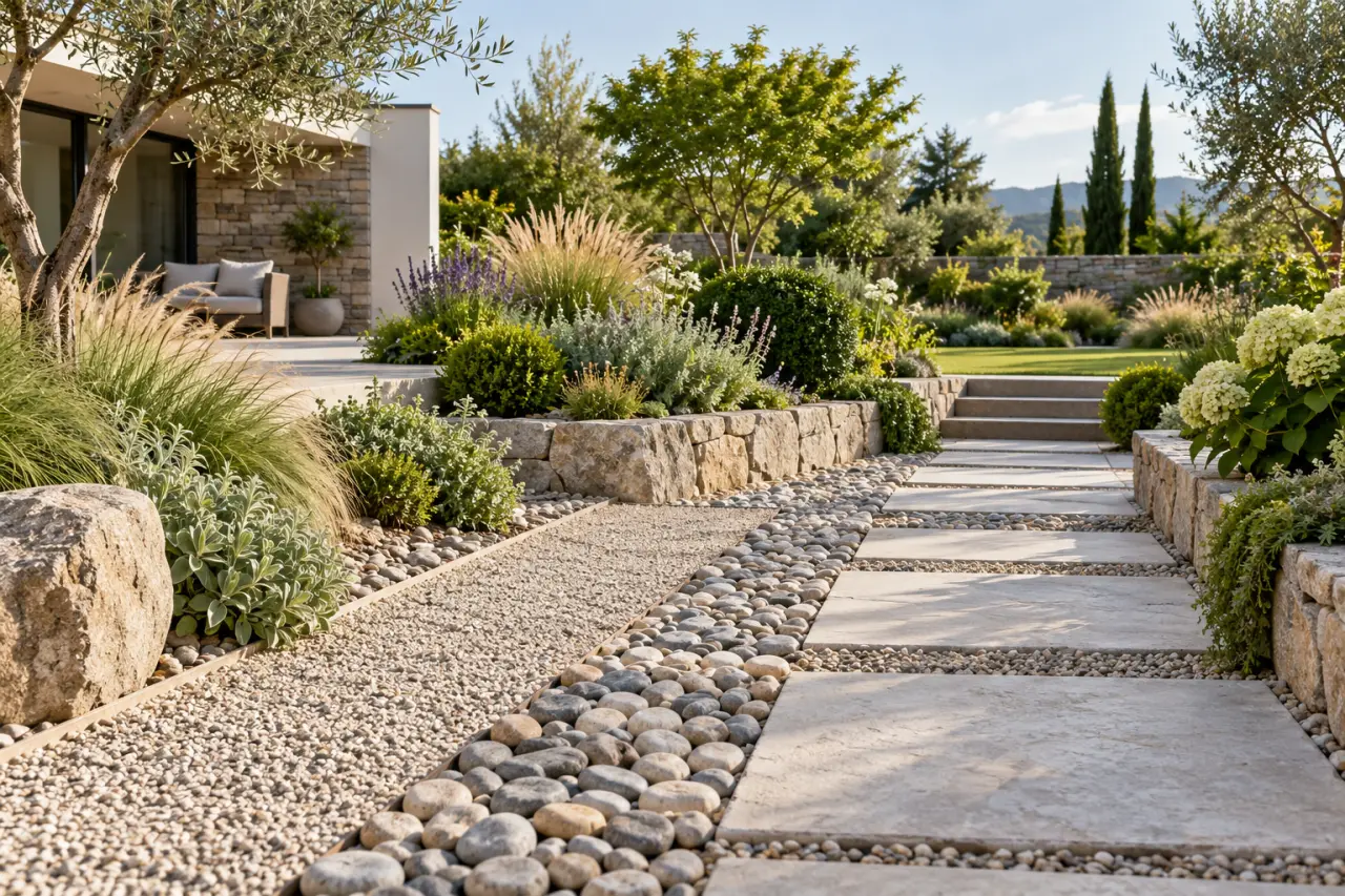 Pierre décorative au jardin : choisissez le bon format pour un massif ou une allée